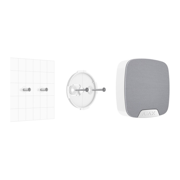 Кріпильна панель Ajax SmartBracket для HomeSiren White (9567.11.WH)