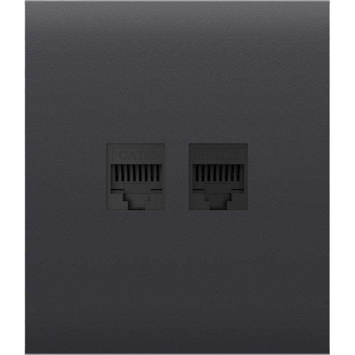 Передня панель для вбудованої інтернет-розетки Ajax CenterCover (LAN) Graphite (126199.318.GP)