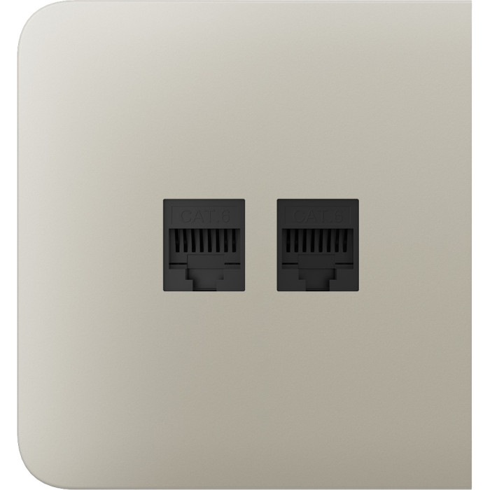 Бічна панель для вбудованої інтернет-розетки Ajax SideCover (LAN) Ivory (126213.319.IV)