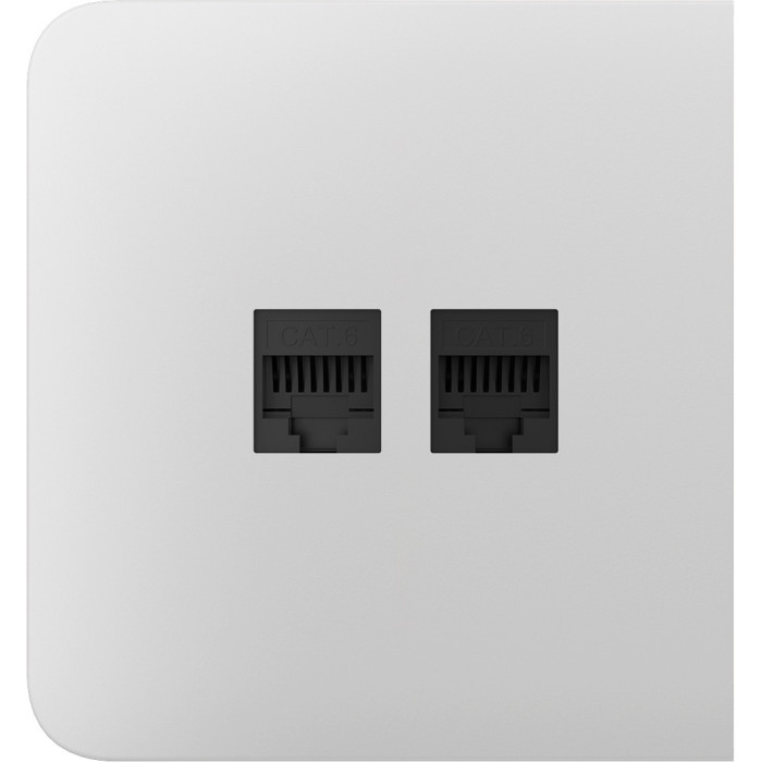 Бічна панель для вбудованої інтернет-розетки Ajax SideCover (LAN) White (126211.319.WH)