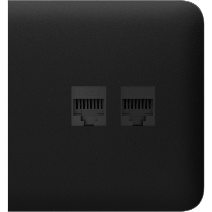 Бічна панель для вбудованої інтернет-розетки Ajax SideCover (LAN) Black (126212.319.BL)