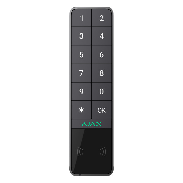 Бездротова клавіатура Ajax KeyPad Outdoor Jeweller Graphite (99969.286.GP1)