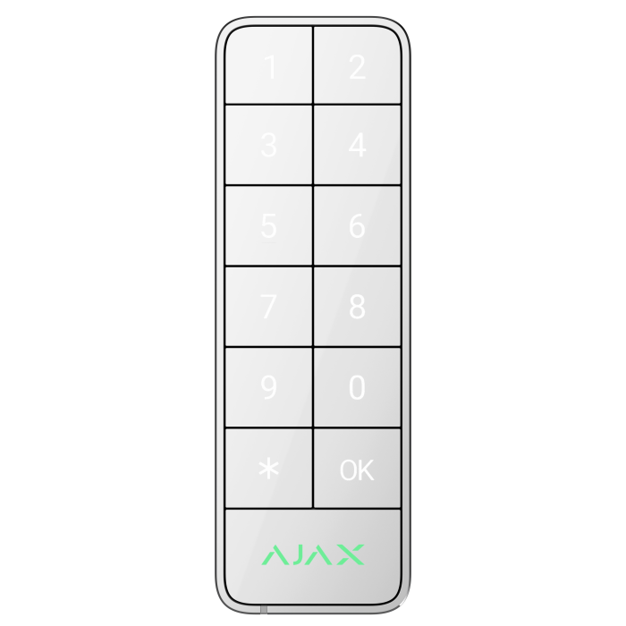 Дротова клавіатура Ajax Superior KeyPad Outdoor Fibra White (117759.285.WH)