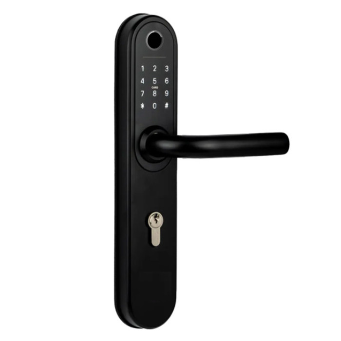 Розумний дверний біометричний замок SEVEN LOCK SL-7768BF (85мм) black