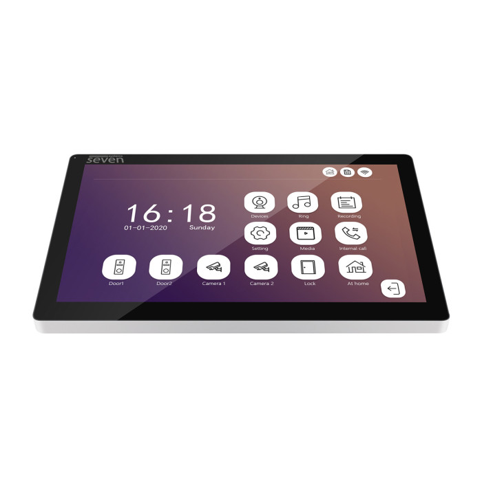 Комплект Wi-Fi домофону 10 дюймів з панеллю виклику SEVEN DP-7517/07Kit black