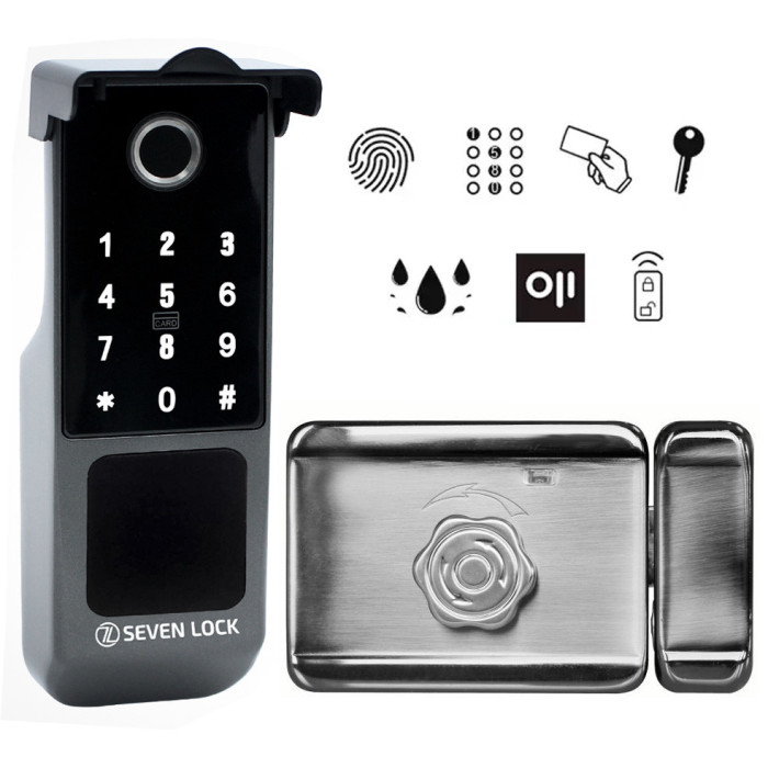 Бездротовий біометричний комплект контролю доступу SEVEN LOCK SL-7770BFkit