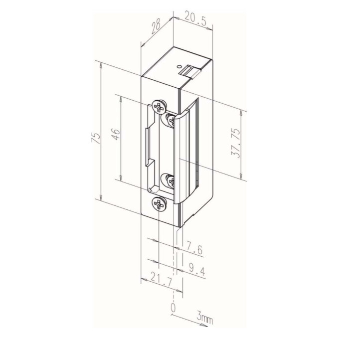 Защіпка електромеханічна SEVEN LL-723 NO