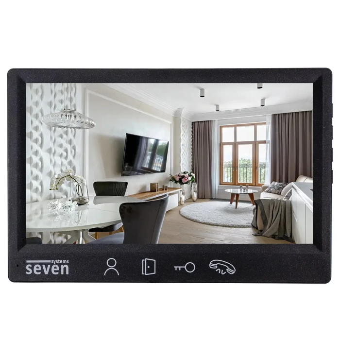 Комплект домофону 7 дюймів з панеллю виклику SEVEN DP-7571/07Kit black