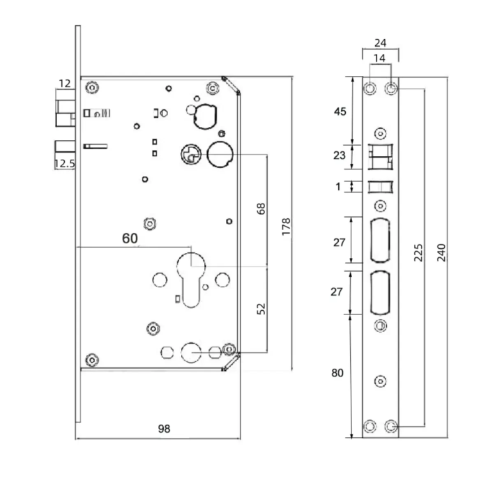 Розумний дверний біометричний замок SEVEN LOCK SL-7775BF black