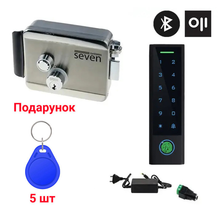 Біометричний Smart комплект контролю доступу із електромеханічним замком SEVEN KA-7825
