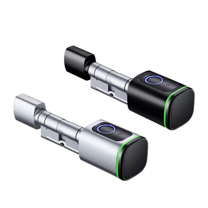 Розумний дверний біометричний замок (циліндр) SEVEN LOCK SL-7773BF silver