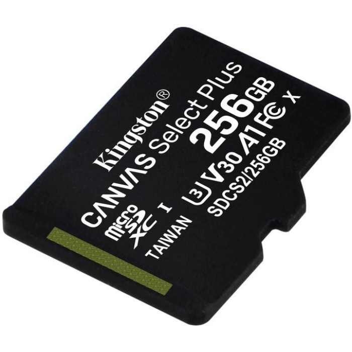 Карта пам'яті для домофону microSDXC Kingston Canvas Select Plus 256 GB Class 10 А1 UHS-1