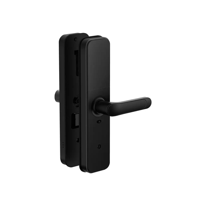 Розумний дверний біометричний замок SEVEN LOCK SL-7766BFW black (врізна частина 7068)