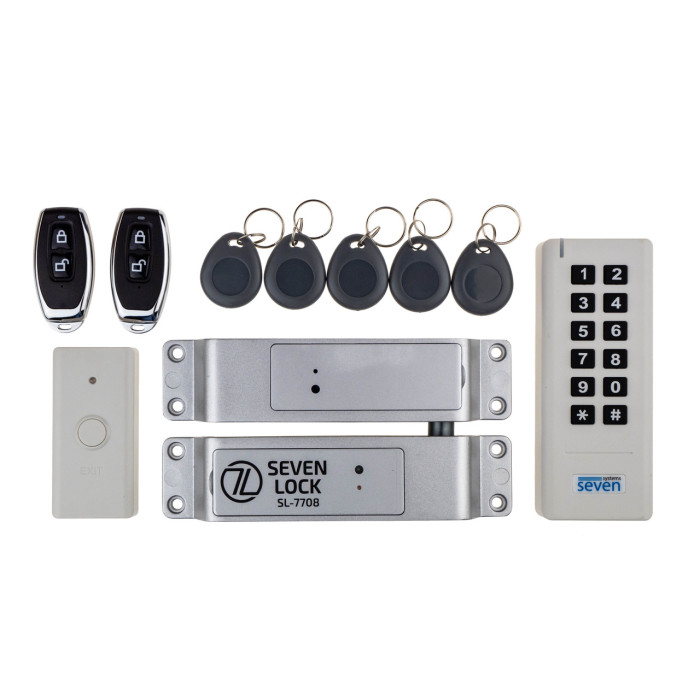 Бездротовий комплект контролю доступу з радіобрелками SEVEN LOCK SL-7708r white