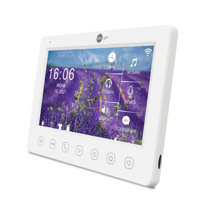 Комплект відеодомофону NeoLight Kappa+ HD WF white 7 дюймів та панелі виклику NeoLight SOLO FHD Graphite