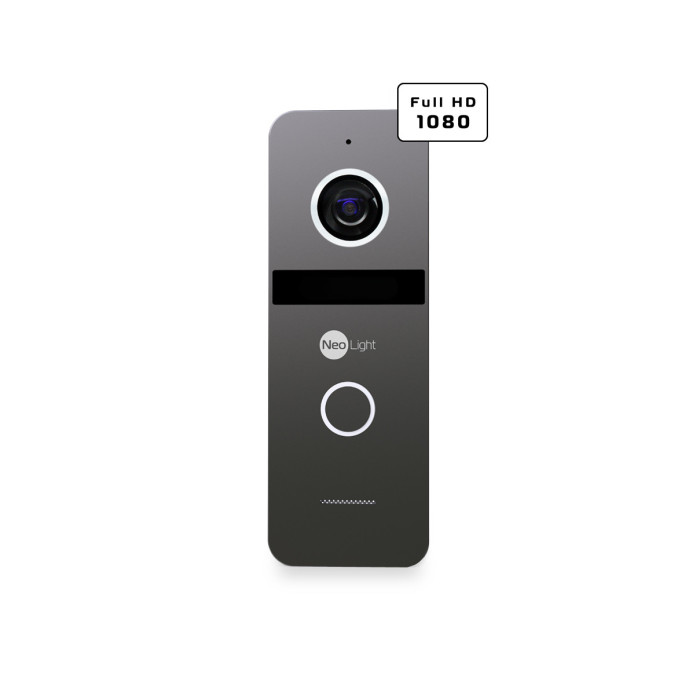 Комплект відеодомофону NeoLight Kappa+ HD WF white 7 дюймів та панелі виклику NeoLight SOLO FHD Graphite