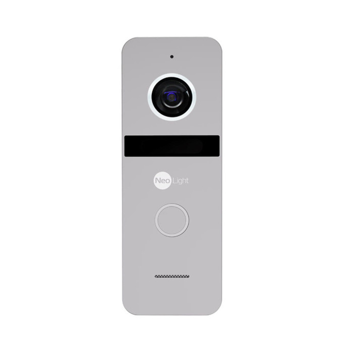 Комплект відеодомофону NeoLight KAPPA+ HD Black та панель виклику SOLO FHD Silver