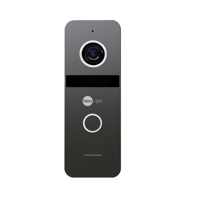 Комплект відеодомофону NeoLight KAPPA+ HD Black та панель виклику SOLO FHD Graphite