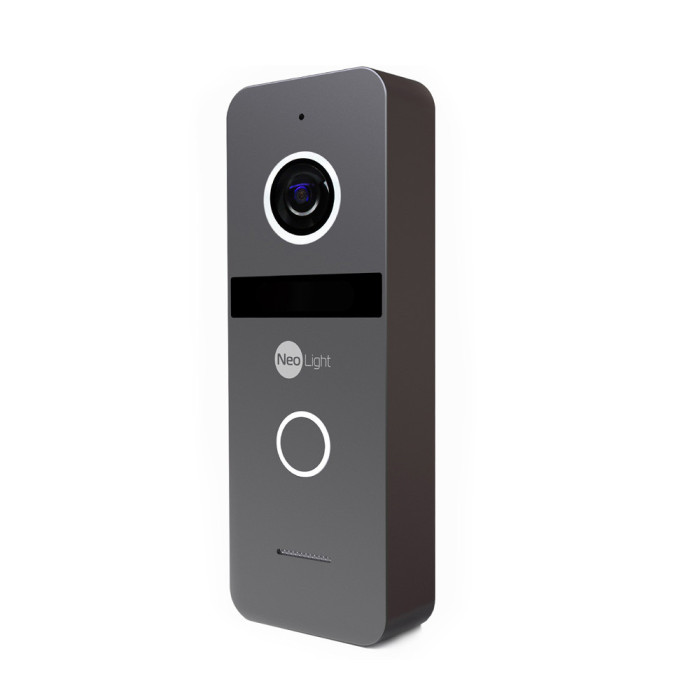 Комплект відеодомофону NeoLight KAPPA+ HD Black та панель виклику SOLO FHD Graphite
