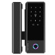Розумний біометричний замок на скляні двері SEVEN LOCK SL-7776BF black