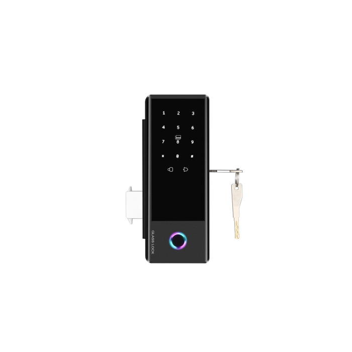 Розумний біометричний замок на скляні двері SEVEN LOCK SL-7776BF black