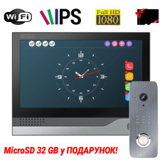 Комплект Wi-Fi домофону 7 дюймів з панеллю виклику SEVEN DP-7578/07Kit black