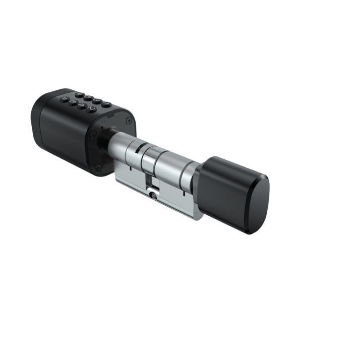 Розумний дверний біометричний замок (циліндр) SEVEN LOCK SL-7774BF black (100-150 мм)