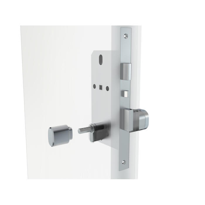 Розумний дверний біометричний замок (циліндр) SEVEN LOCK SL-7774BF black (100-150 мм)