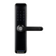 Розумний дверний біометричний замок SEVEN LOCK SL-7767BFW black (врізна частина 6068 auto close)